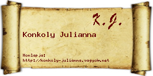 Konkoly Julianna névjegykártya